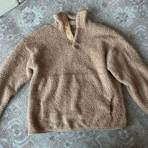 Skims Cozy Tan Sherpa Pullover